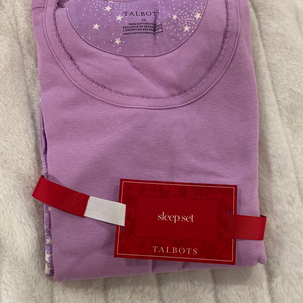 Talbots Lavender Sleepwear Set NWT misses XS